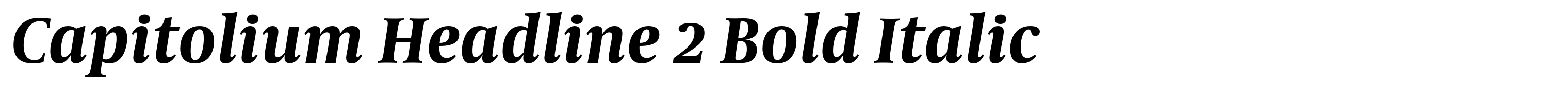 Capitolium Headline 2 Bold Italic